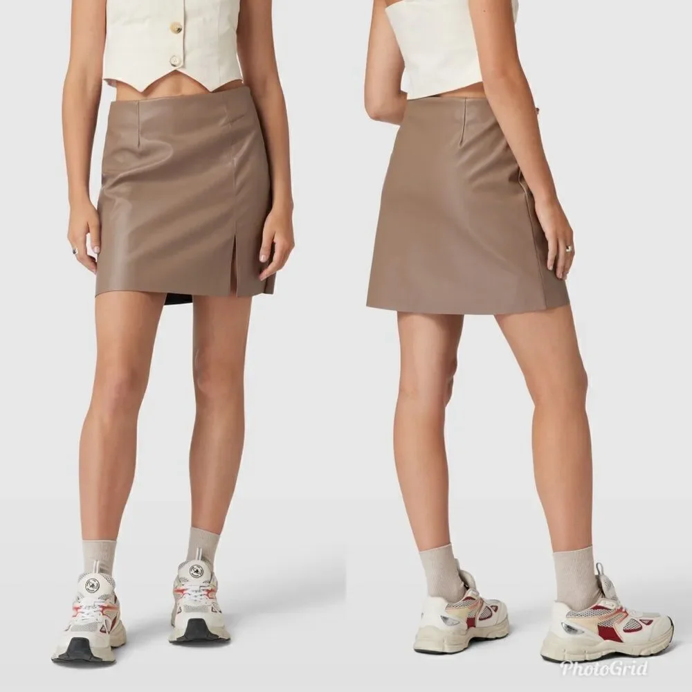 Revolve Noisy May Vegan Leather Clara Penny Mini Skirt